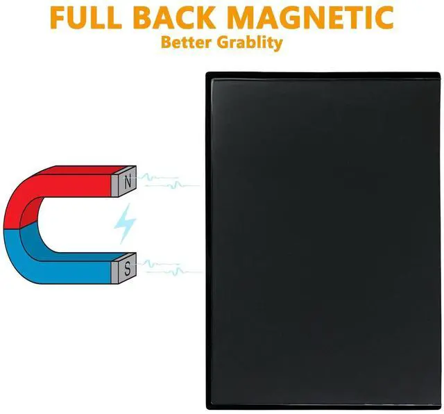 Alt view image 5 of 7 - Magnetic Photo Frame, Holds 10.16x15.24cm Photos, Reusable Black Magnet Fridge Photo Sleeve for Refrigerator, Locker, Office Cabinet (Black, 6 Pack)
