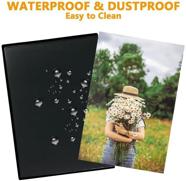 Alt view image 4 of 7 - Magnetic Photo Frame, Holds 10.16x15.24cm Photos, Reusable Black Magnet Fridge Photo Sleeve for Refrigerator, Locker, Office Cabinet (Black, 6 Pack)