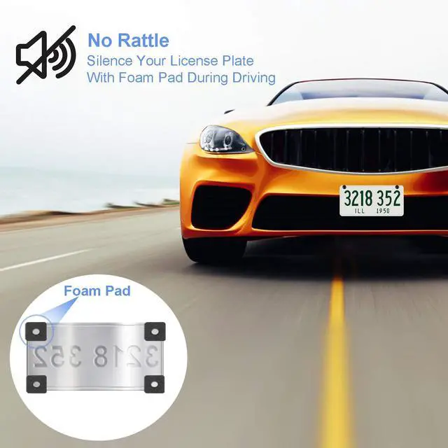 Alt view image 5 of 7 - 8 Sets Premium Stainless Steel License Plate Screw Kit, Rustproof and Anti-Rattle License Plate Bolts (Black)