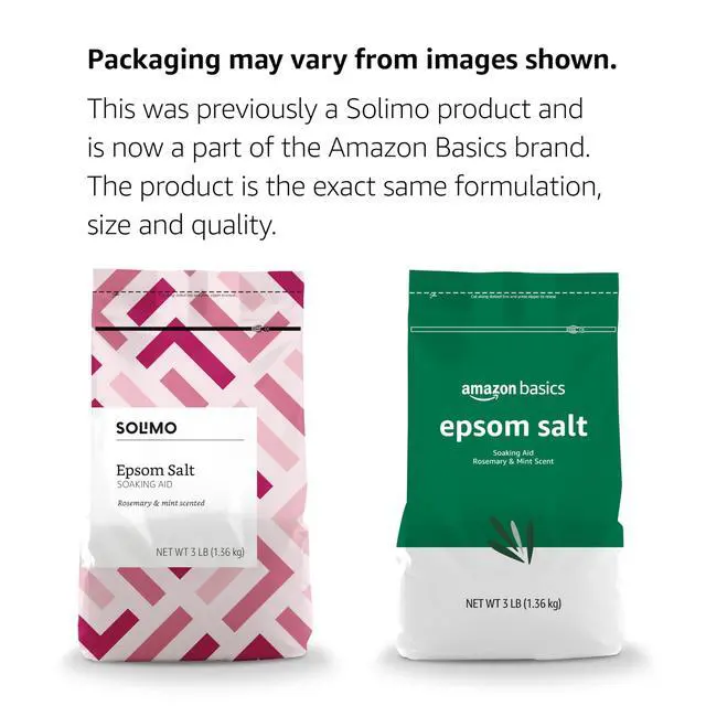 Alt view image 5 of 5 - Basics Epsom Salt Soak Aid, Soothing Rosemary and Mint Scent, 3lb (1Pack)