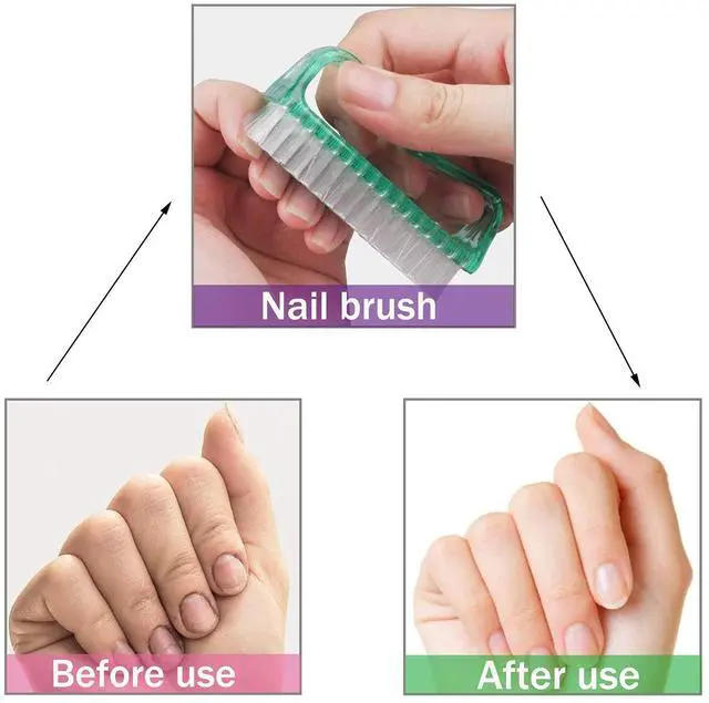 Alt view image 6 of 6 - 5-Piece Handle Grip Nail Brush Set, Finger Nail Scrubber Cleaning Brush for Toe and Nail Cleaning, Men Women Pedicure Tool Set, Multicolor