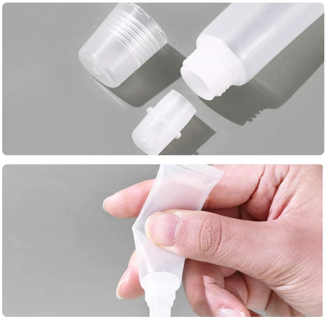 Alt view image 6 of 7 - Quacc 6-Pack Empty Lip Gloss Tubes 8ml Clear Soft Mini Refillable Squeeze Tubes for DIY Lip Gloss Makeup Travel