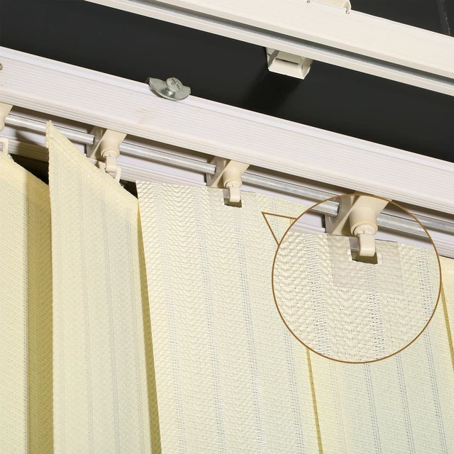 Alt view image 5 of 7 - 60-Pack Transparent Vertical Blind Repair Labels, Replacement Parts Fixing Kit, Replacement Slats