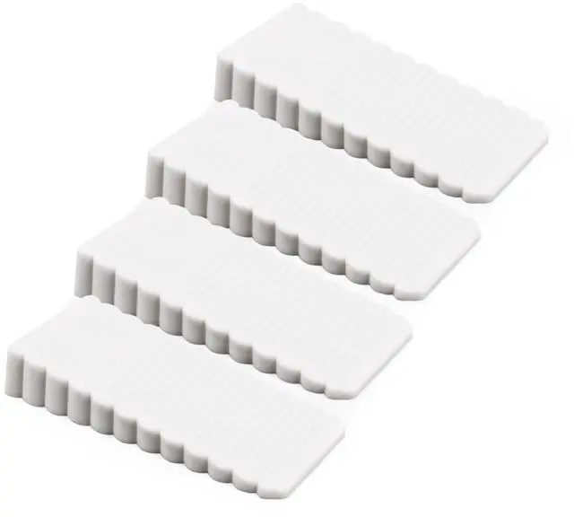 Main image of 4 Pack Mini Door Stopper, Scuff-Resistant Rubber Door Wedge, for Bottom of Door, for Bedroom and Office, White