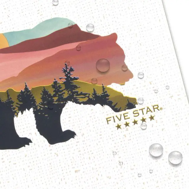 Alt view image 6 of 7 - Five Star National Wildlife Federation Spiral Notebook + Study App, 1 Subject, College Ruled, 11" x 8.5", 80 Sheets, Forest Bear, 1 Count (820088FM)