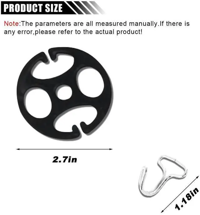 Alt view image 2 of 6 - 12pcs Metal Hooks and 12pcs Plastic Clips for Car Seat Cover Replacement, Black