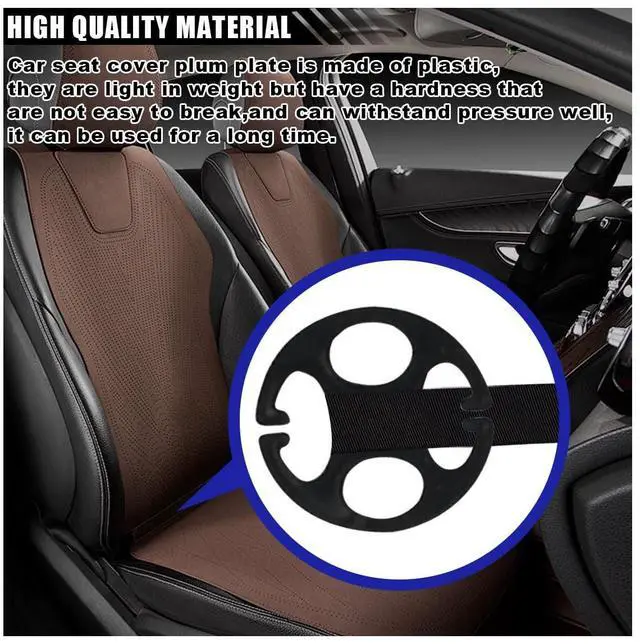 Alt view image 3 of 6 - 12pcs Metal Hooks and 12pcs Plastic Clips for Car Seat Cover Replacement, Black