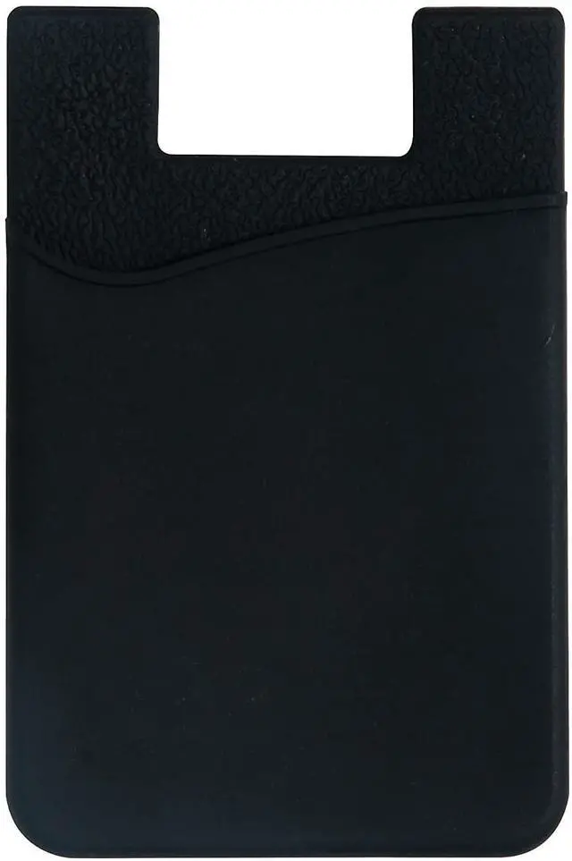 Alt view image 3 of 7 - Sticky Phone Wallet for iPhone, Android and Flat Cases - Silicone, Holds Credit Cards, Business Cards, Cash and ID, Black (1-Pack)