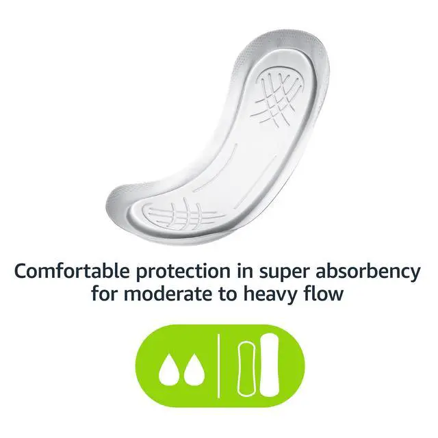 Alt view image 7 of 7 - Amazon Basics Maxi Pads - Thick, Super Absorbent, Unscented, 48 Count, 1 Pack