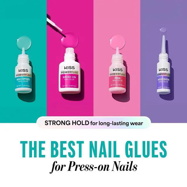 Alt view image 6 of 6 - Kiss PowerFlex Maximum Speed Nail Glue - Fast-Drying Adhesive with Nozzle Tip Applicator, for Glue-On Nails & Repairs, Ideal for Tips & Wraps, 0.10oz (3g)