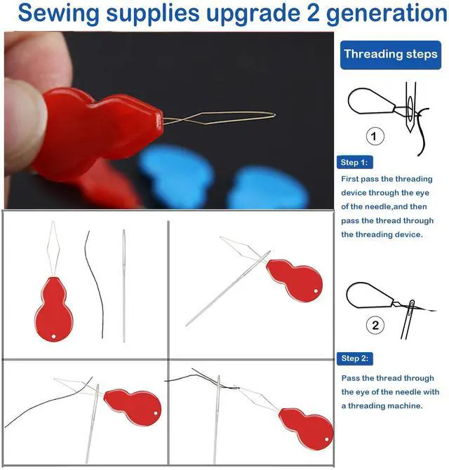 Alt view image 5 of 7 - 19 PCS Knitting Needles Set, Large Eye Blunt Yarn Needles, Darning Needles, Bent Tapestry Needles, Metal Yarn Needles for Crocheting