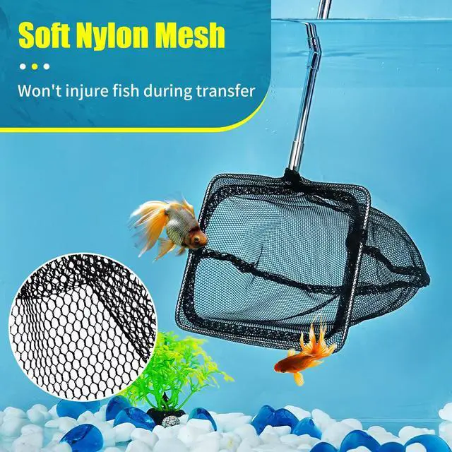 Alt view image 4 of 4 - AQUANEAT Aquarium Net with Extendable Long Handle, Adjustable Waste Skimming Cleaning Tool for Fish Tanks