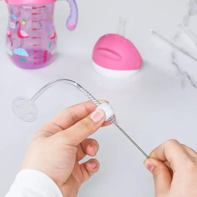 Alt view image 7 of 7 - Stanley Mug 40oz 30oz 20oz 9-Piece Straw Cleaner Brush Kit 3-Size Extra Long Pipe Cleaners for Tumbler Sippy Cup Bottle Tube