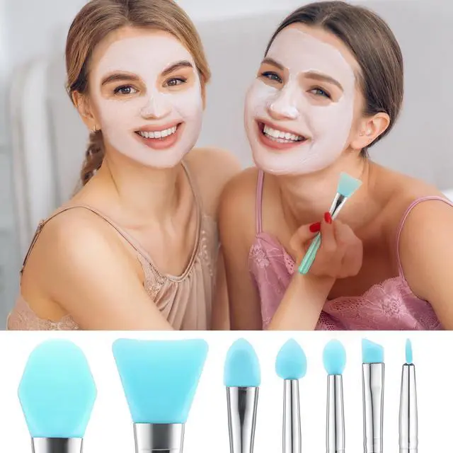 Alt view image 6 of 7 - 7PCS Silicone Brush Applicator Kit for Resin, UV Resin, Jelly, Cream Makeup, and Epoxy Art Crafting, Green