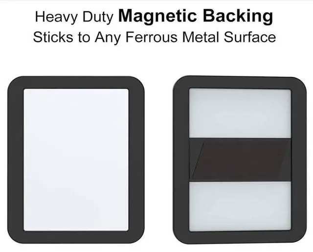 Alt view image 6 of 6 - Magnetic Locker Mirror 5x7 Inch - Black for School, Bathroom, Toolbox, Office Cabinet