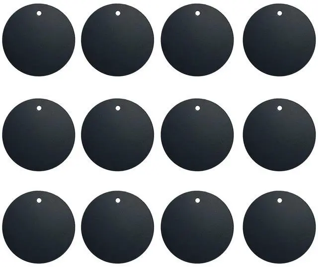 Main image of BGJRBY Metal Plate Mount 12-Pack for Magnetic Car Phone Holder, Full Adhesive, Round, Black
