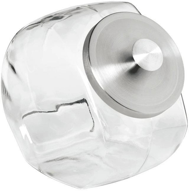 Main image of Anchor Hocking Silver Glass Penny Candy Glass Jar with Lid, a Practical Choice for Pantry Jar Storage and Display