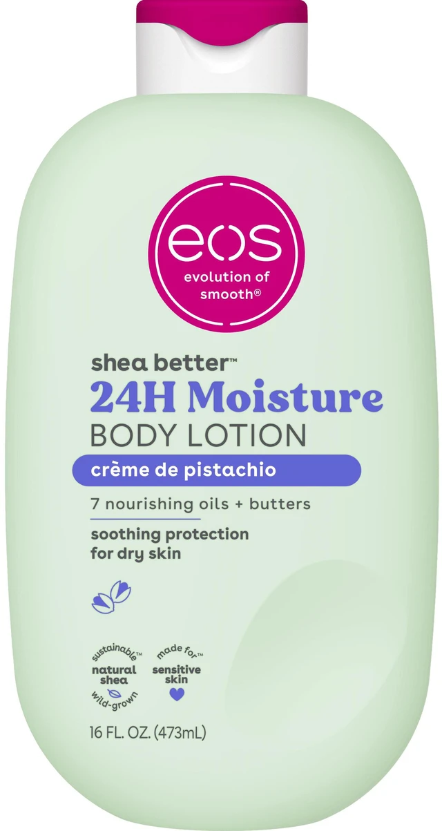Main image of eos Shea Better Body Lotion, Creme de Pistachio, 16 fl oz, Soothes Dry Skin