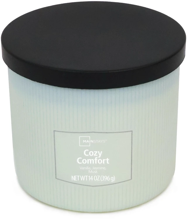 Alt view image 5 of 5 - Mainstays Cozy Comfort 3-Wick Textured Wrapped Scented Candle 14 oz