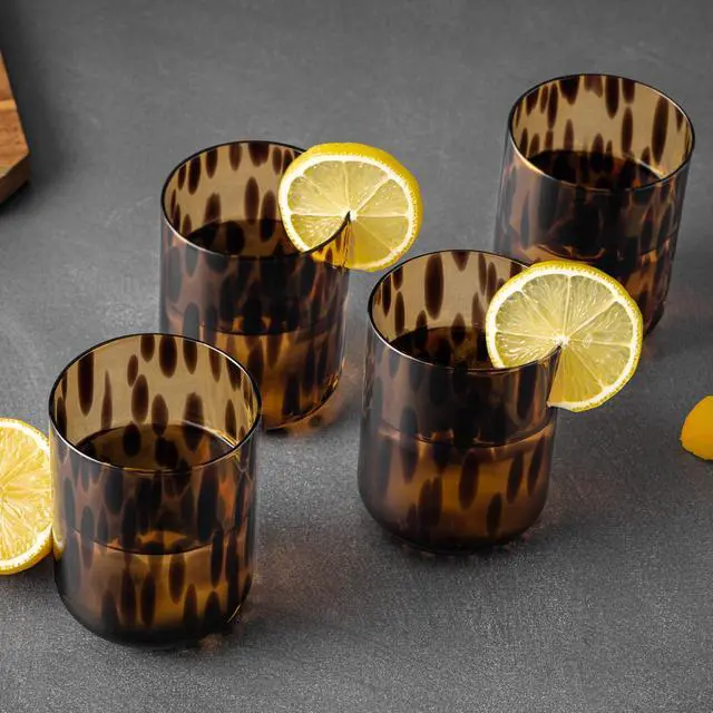 Alt view image 2 of 5 - Thyme & Table Drinking Glass, 12 fl oz, Tortoise Brown