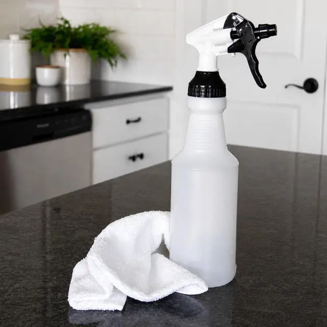 Alt view image 4 of 6 - Stout Stuff Plastic Wide Mouth Empty Spray Bottle (3 pack), Holds 32oz