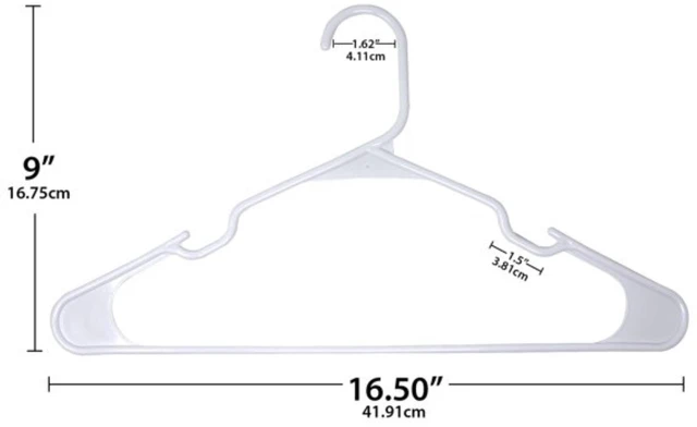 Alt view image 6 of 6 - Mainstays Plastic Clothes Hangers, 50-Count, White