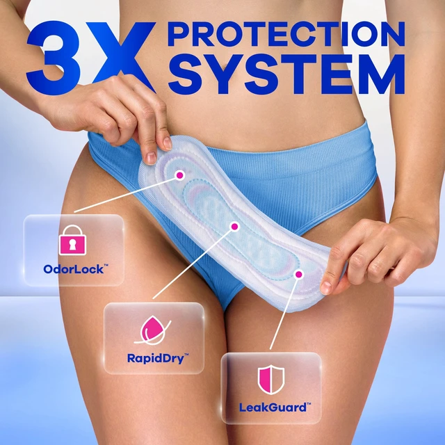 Alt view image 5 of 5 - Always Ultra Thin Pads, Size 2, Long Super Absorbency, Without Wings, 40 Count