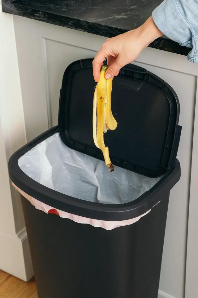 Alt view image 5 of 5 - Mainstays Black 11 Gallon Plastic Kitchen Trash Can with Lift-Top Lid