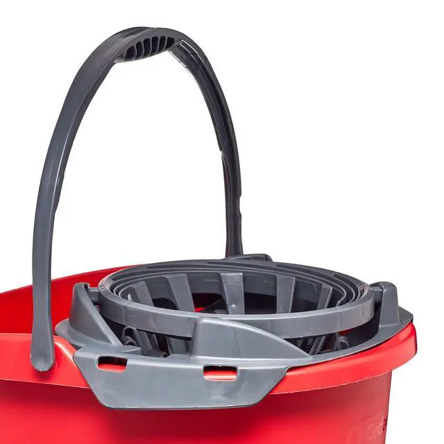 Alt view image 4 of 4 - O-Cedar QuickWring 2.5 Gallon Mop Bucket with Wringer, Red
