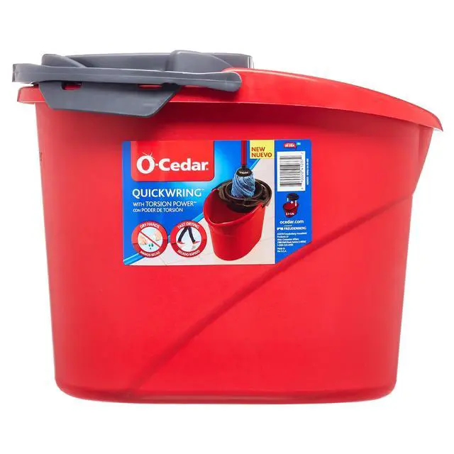 Alt view image 2 of 4 - O-Cedar QuickWring 2.5 Gallon Mop Bucket with Wringer, Red