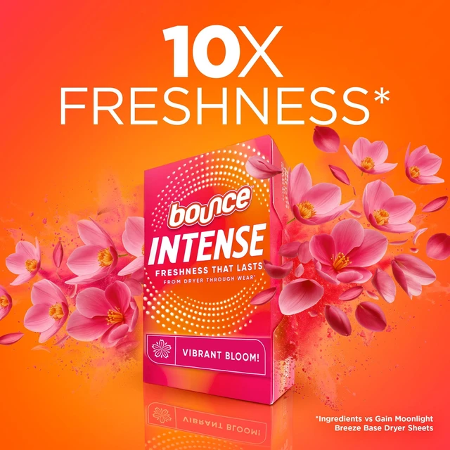 Alt view image 2 of 5 - Bounce Dryer Sheets, Vibrant Bloom Scent, Intense Scent Boosting, 60 Count