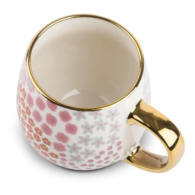 Alt view image 5 of 6 - Thyme & Table 16oz Stoneware Coffee Mug with Gold Floral Design