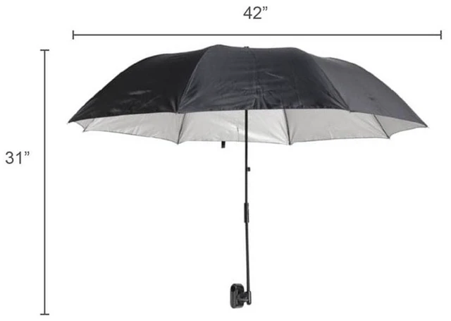 Alt view image 2 of 7 - Ozark Trail Adult Chair Umbrella with Universal Clamp, Black
