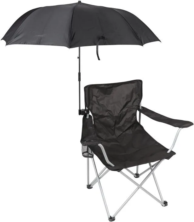 Alt view image 3 of 7 - Ozark Trail Adult Chair Umbrella with Universal Clamp, Black