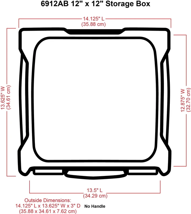 Alt view image 6 of 6 - Flambeau Essentials 26912AE Scrapbook Box, Clear Plastic Craft and Hobby Storage Box, 12 Inches