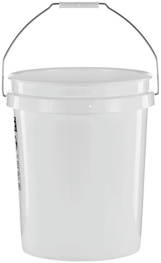 Alt view image 2 of 6 - United Solutions 5 Gallon Round Utility Bucket, Comfort Handle, Plastic, White, PN0149, (2 Pack), 1 Each
