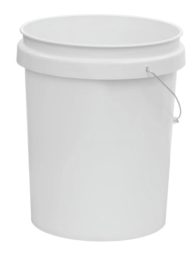 Alt view image 6 of 6 - United Solutions 5 Gallon Round Utility Bucket, Comfort Handle, Plastic, White, PN0149, (2 Pack), 1 Each