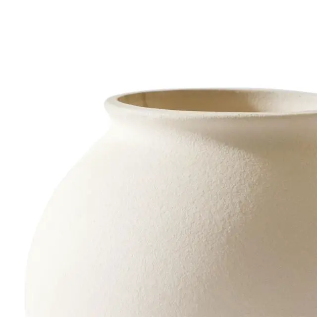 Alt view image 3 of 6 - Better Homes & Gardens Off-White Matte Ceramic Round Vase, 6.69 in x 5.9 in