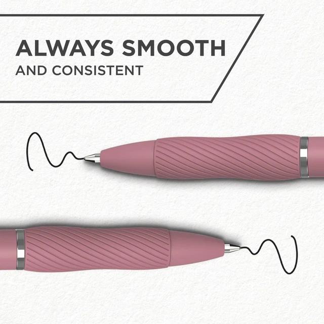 Alt view image 6 of 6 - Sharpie S-Gel Pens, Medium Point, Black Ink, Bold Blush, 4 Count