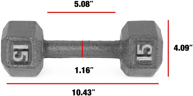 Alt view image 2 of 5 - CAP Barbell 15lb Cast Iron Hex Dumbbell Single