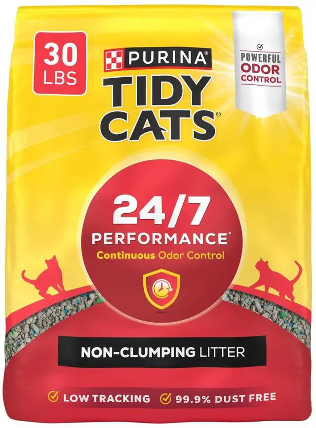 Main image of Purina Tidy Cats 24/7 Performance Non-Clumping Cat Litter, Clean Linen Scent, 30 lb Bag