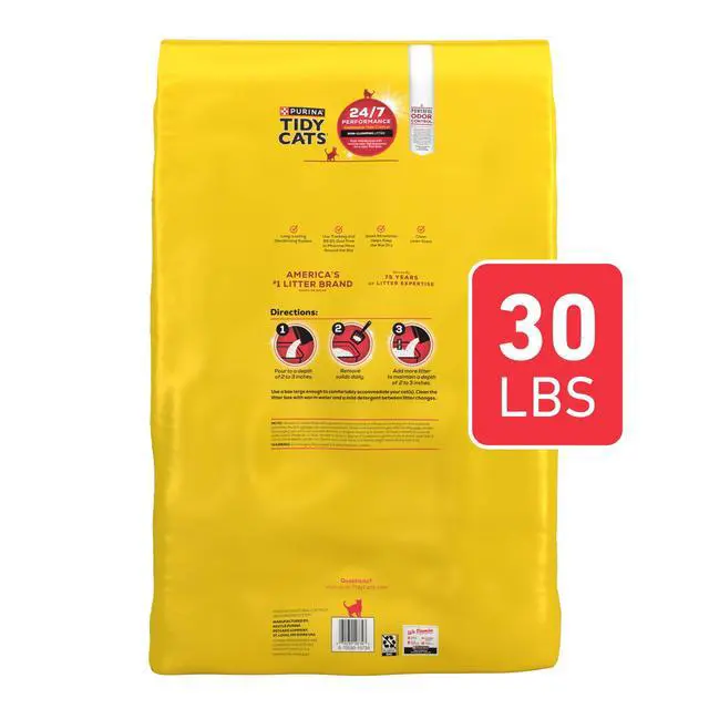 Alt view image 2 of 6 - Purina Tidy Cats 24/7 Performance Non-Clumping Cat Litter, Clean Linen Scent, 30 lb Bag