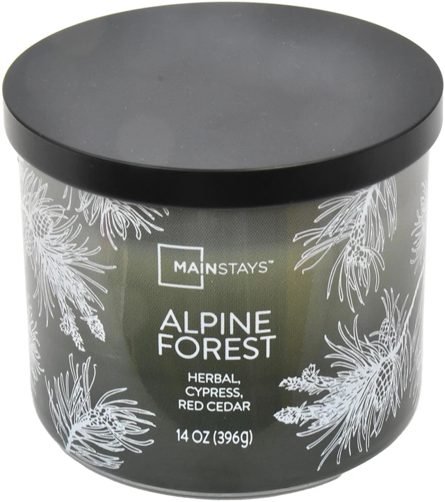 Alt view image 5 of 6 - Mainstays Alpine Forest 3-Wick Ombre Wrapped Scented Jar Candle, 14 oz