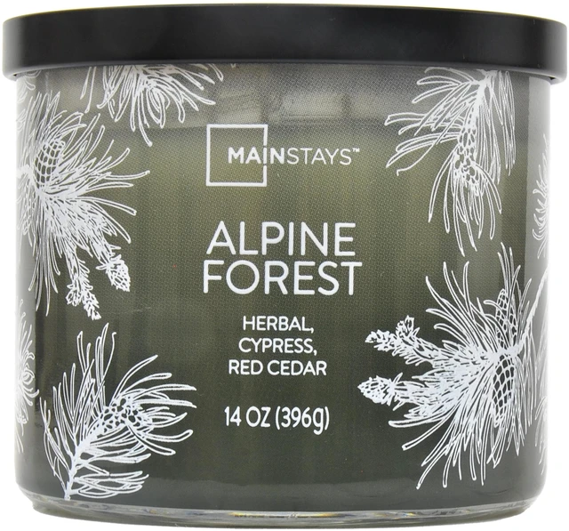 Alt view image 2 of 6 - Mainstays Alpine Forest 3-Wick Ombre Wrapped Scented Jar Candle, 14 oz