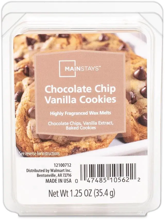Alt view image 3 of 7 - Mainstays Chocolate Chip Vanilla Cookies Scented Wax Melt (3 Pack, 1.25 oz)