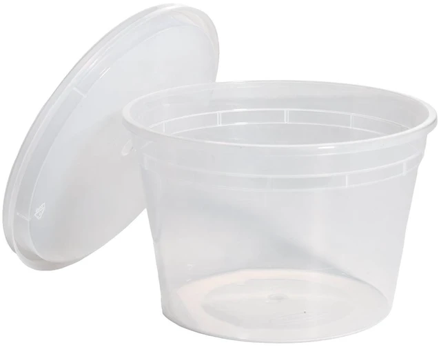 Alt view image 5 of 6 - Mainstays Plastic Deli Containers, 16 oz, 40 Pieces, for Meal Prep and Batch Cooking