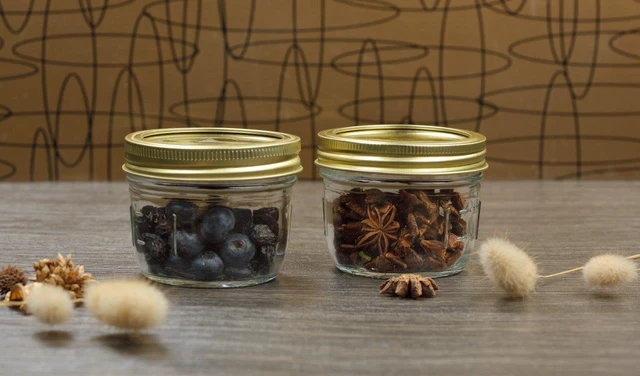 Alt view image 4 of 4 - Mainstays 8 oz Wide Mouth Half Pint Mason Canning Jars with Lids and Rings, 12-Pack Small Glass Jars for Home Canning and Meal Prep