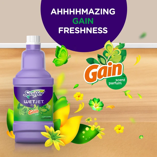 Alt view image 4 of 5 - Swiffer Wet Jet Solution Refill, Gain, 1x42.2fl oz