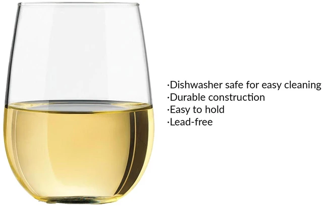 Alt view image 4 of 5 - Mainstays 4-Pack Clear Stemless Wine Glass Set, 17oz