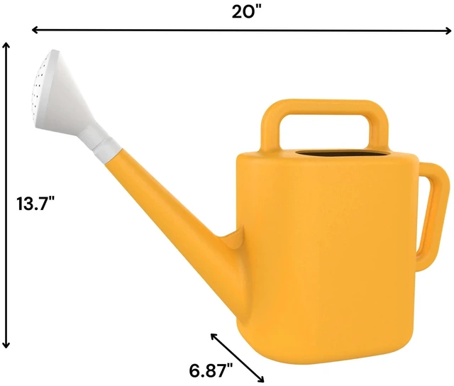 Alt view image 5 of 5 - Expert Gardener 2gal. Resin Watering Can, Daisy Yellow